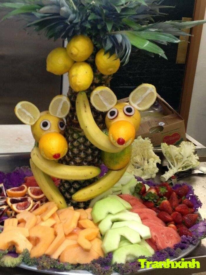 trang trí hoa quả nghệ thuật ẩm thực
