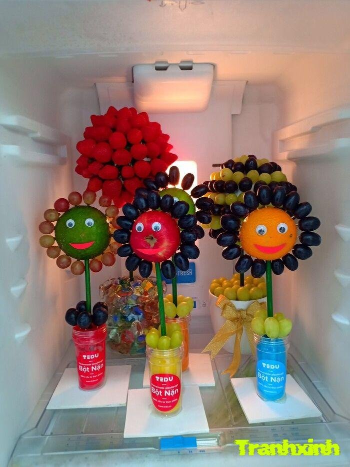 trang trí hoa quả nghệ thuật cắt tỉa