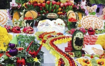 trang trí hoa quả nghệ thuật sáng tạo