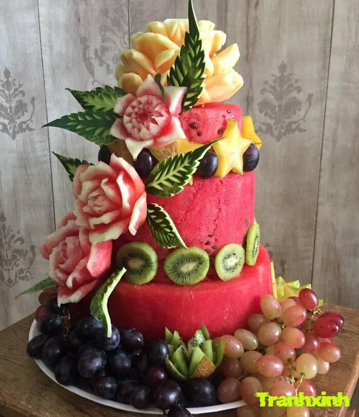 trang trí hoa quả nghệ thuật trang nhã