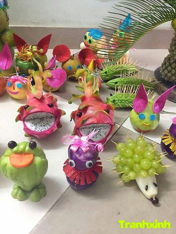 trang trí hoa quả phong cách sang trọng