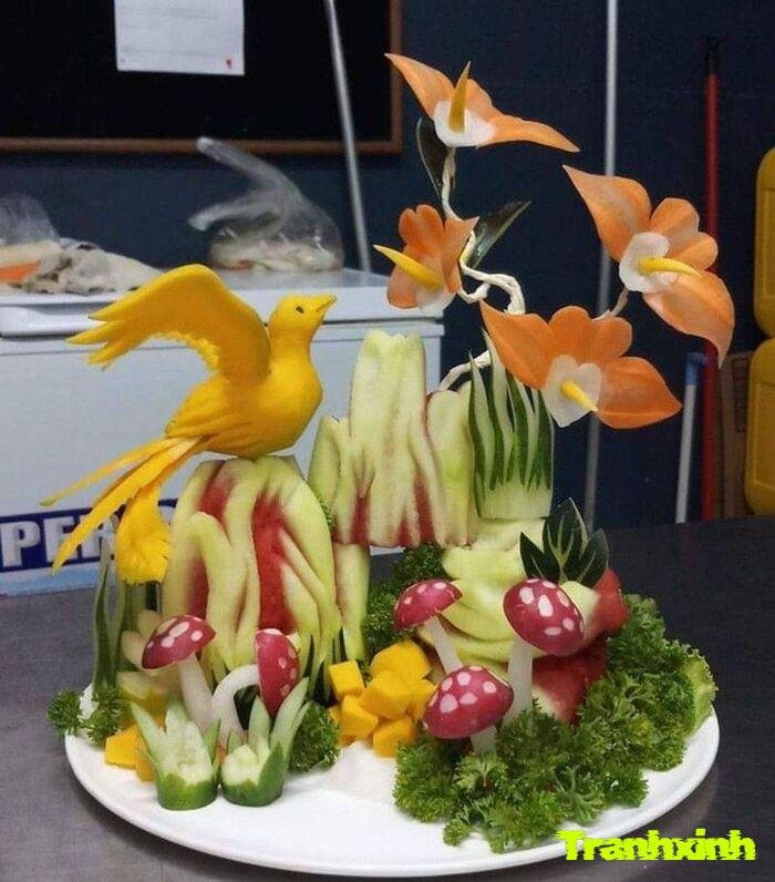 trang trí hoa quả phong cách trang nhã