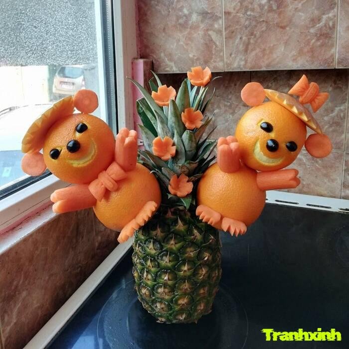 trang trí hoa quả sáng tạo độc đáo
