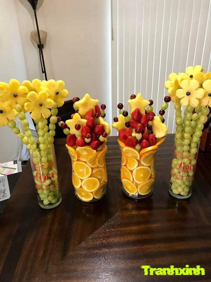 trang trí hoa quả thiết kế nghệ thuật