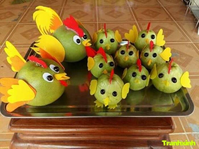 trang trí hoa quả trình bày nghệ thuật