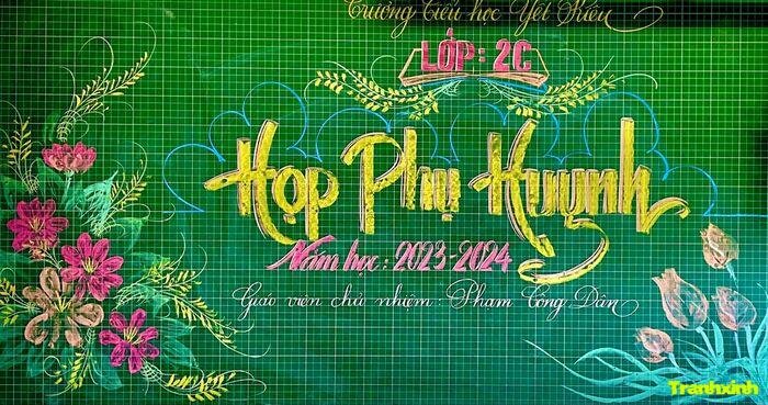 trang trí họp phụ huynh bố cục gọn gàng