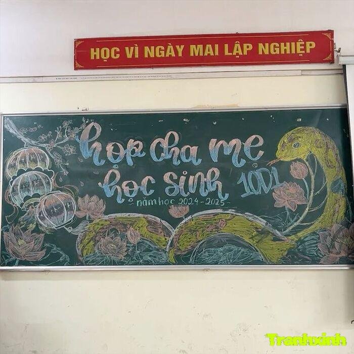 trang trí họp phụ huynh hiện đại thanh lịch