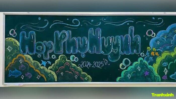 trang trí họp phụ huynh không gian gọn gàng