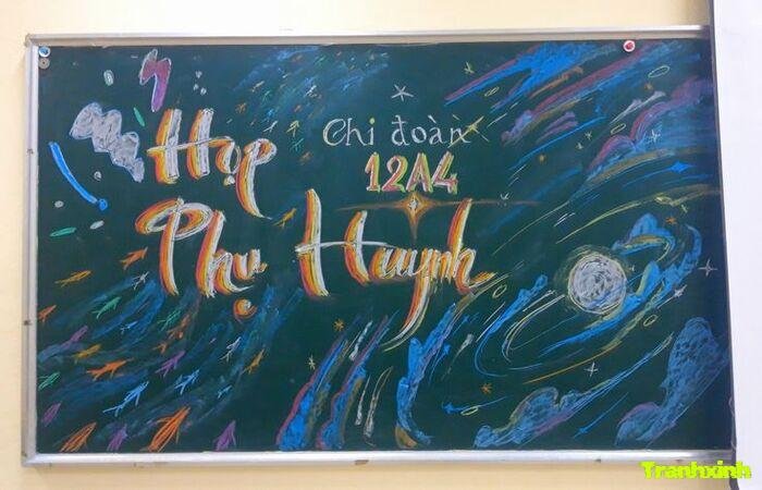 trang trí họp phụ huynh nền trắng tinh tế