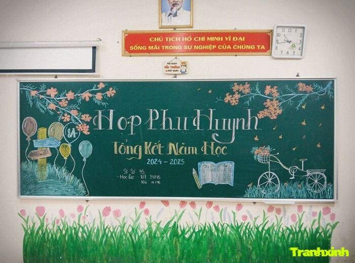 trang trí họp phụ huynh phong cách nghiêm túc
