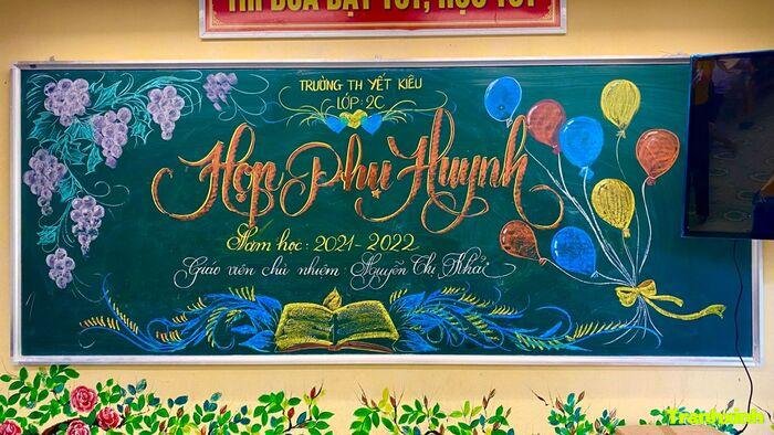 trang trí họp phụ huynh thiết kế đơn giản