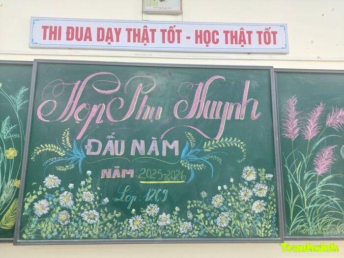 trang trí họp phụ huynh trình bày khoa học