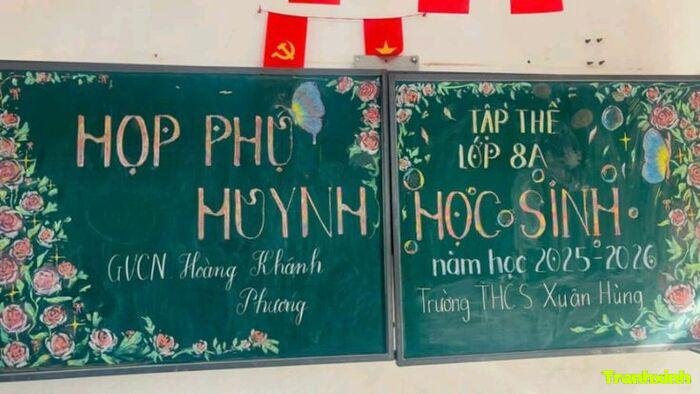 trang trí họp phụ huynh trình bày rõ ràng