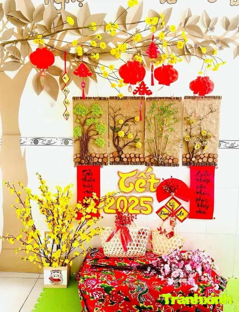 trang trí mai đào