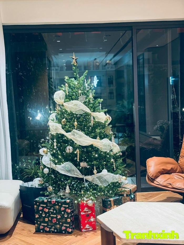 trang trí noel cửa kính