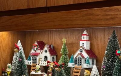 trang trí noel trên kính