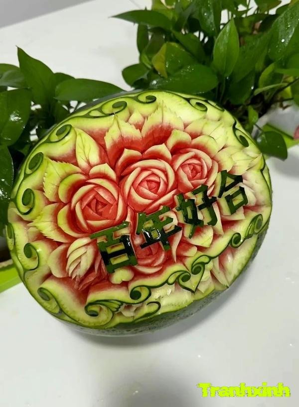 trang trí quả dưa hấu