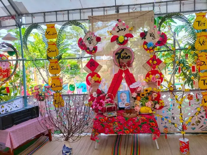 trang trí trại chủ đề tết