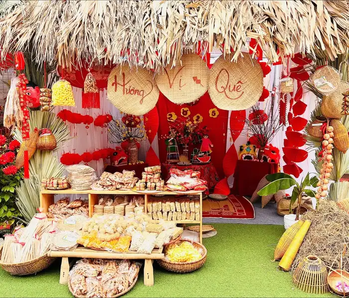 trang trí trại phong cách tết