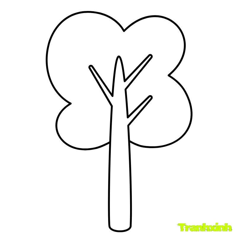 tranh rỗng tô màu cây xanh