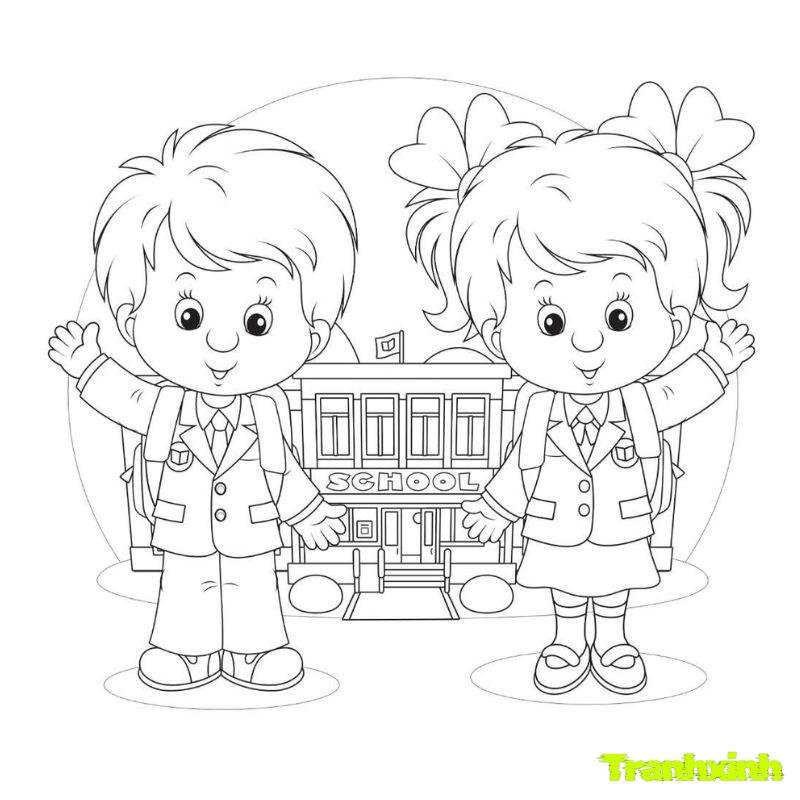 tranh rỗng tô màu chủ đề bản thân