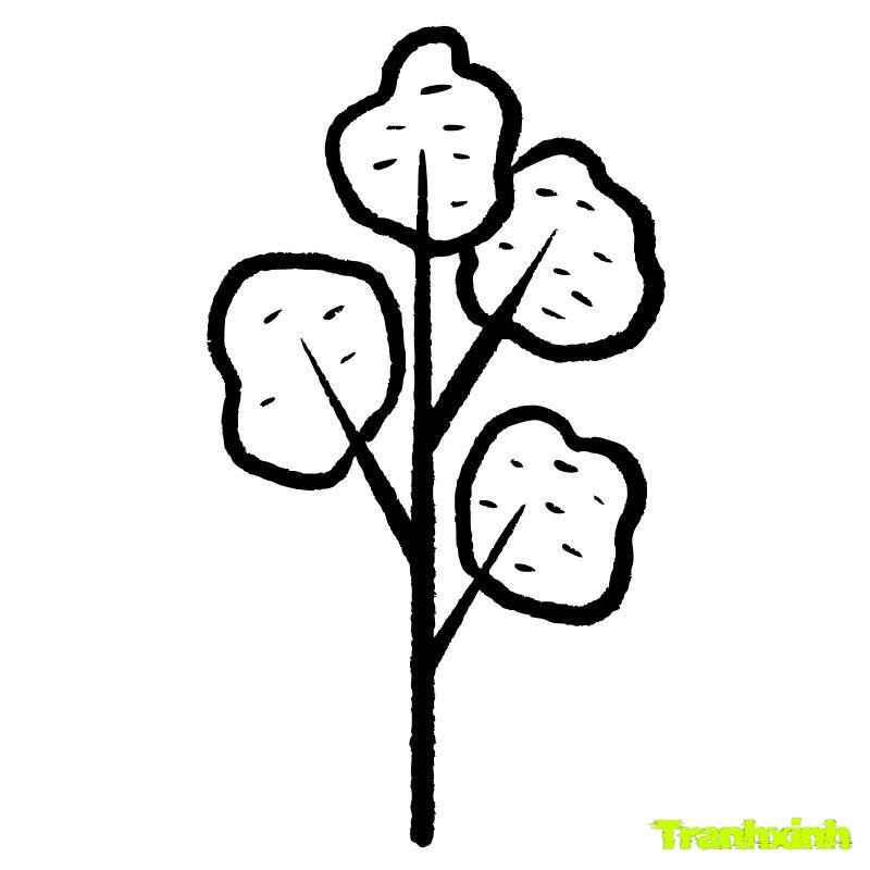 tranh tô cây xanh