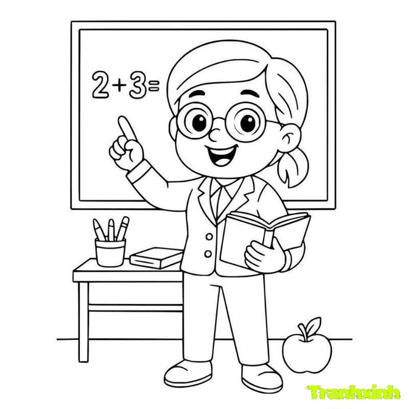 tranh tô màu 20 10 tặng cô