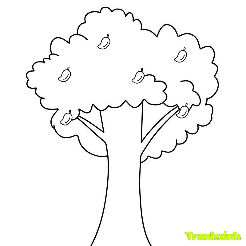 tranh tô màu cây xanh 8k