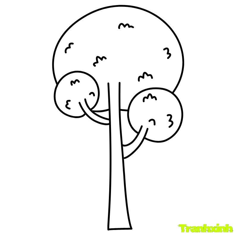 tranh tô màu cây xanh full hd