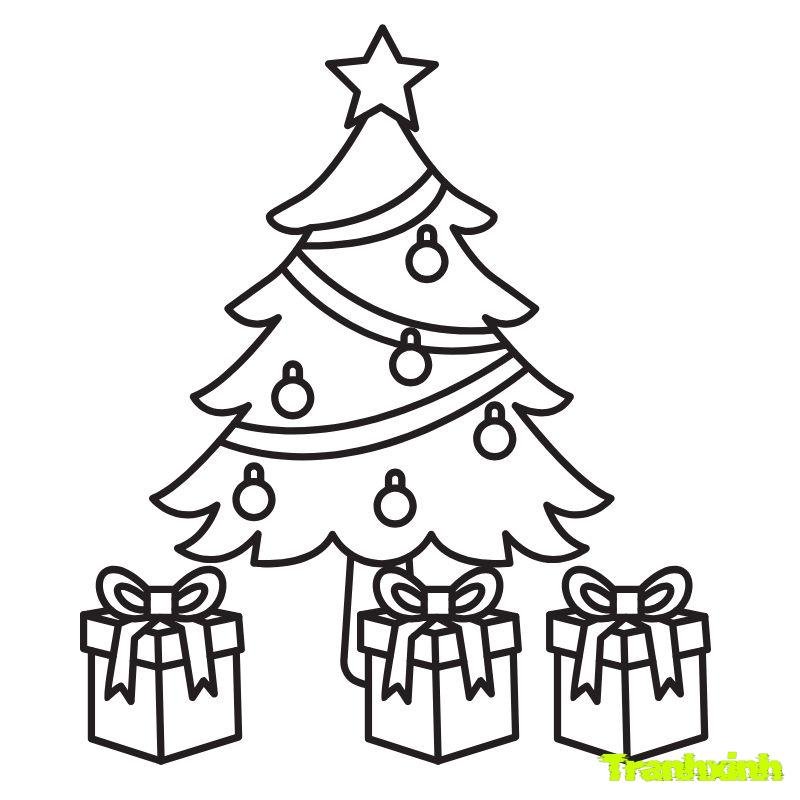 tranh tô màu cây xanh hd