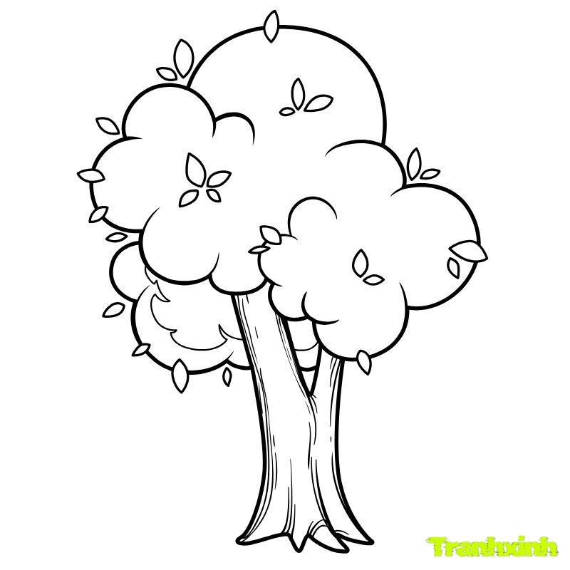 tranh tô màu cây xanh nhất