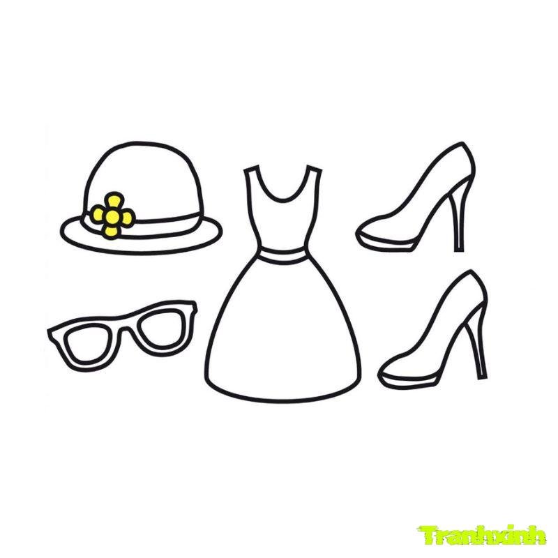 tranh tô màu cho bé chủ đề bản thân