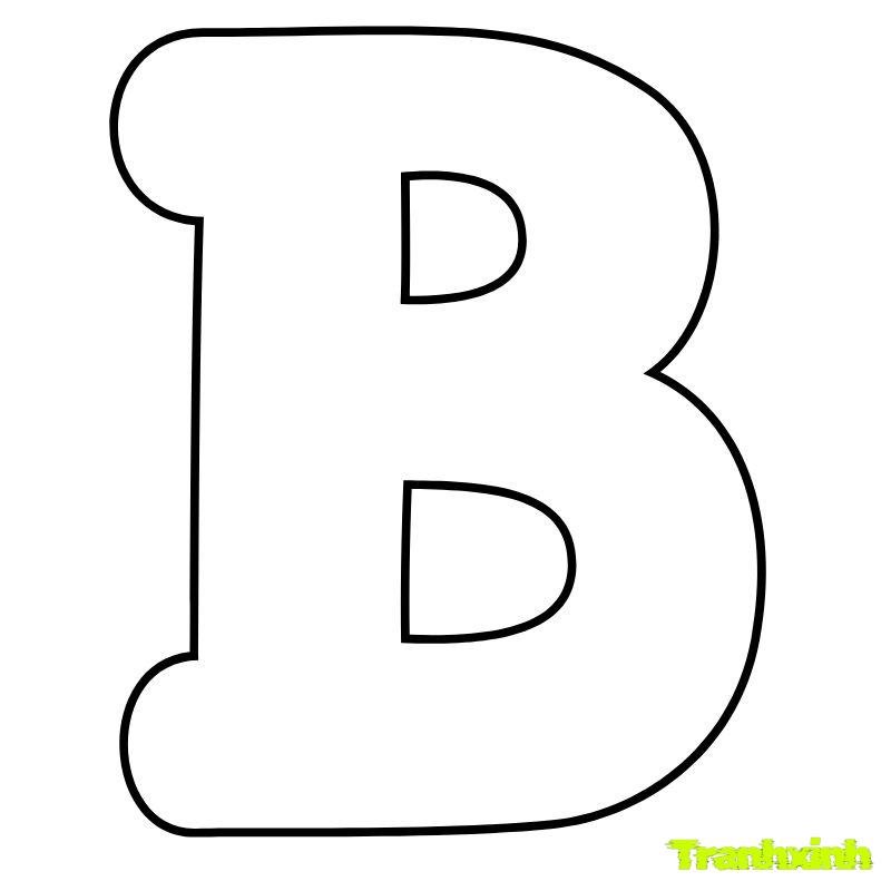tranh tô màu chữ cái B