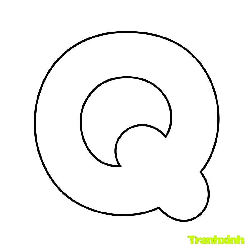 tranh tô màu chữ cái Q