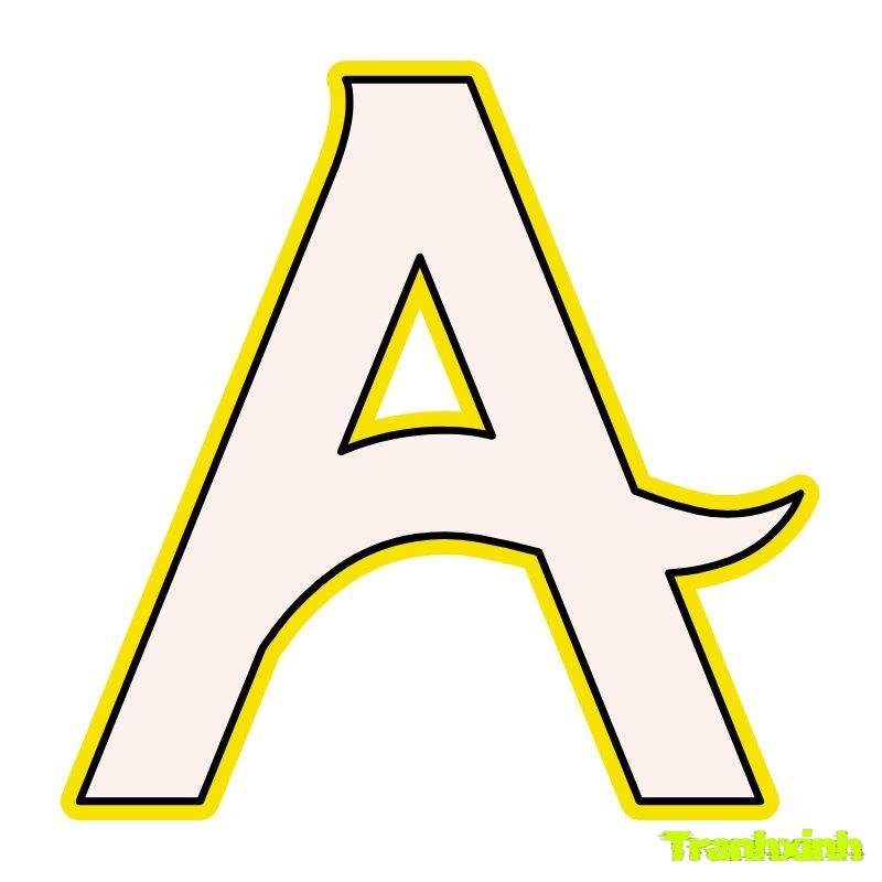 tranh tô màu chữ cái a