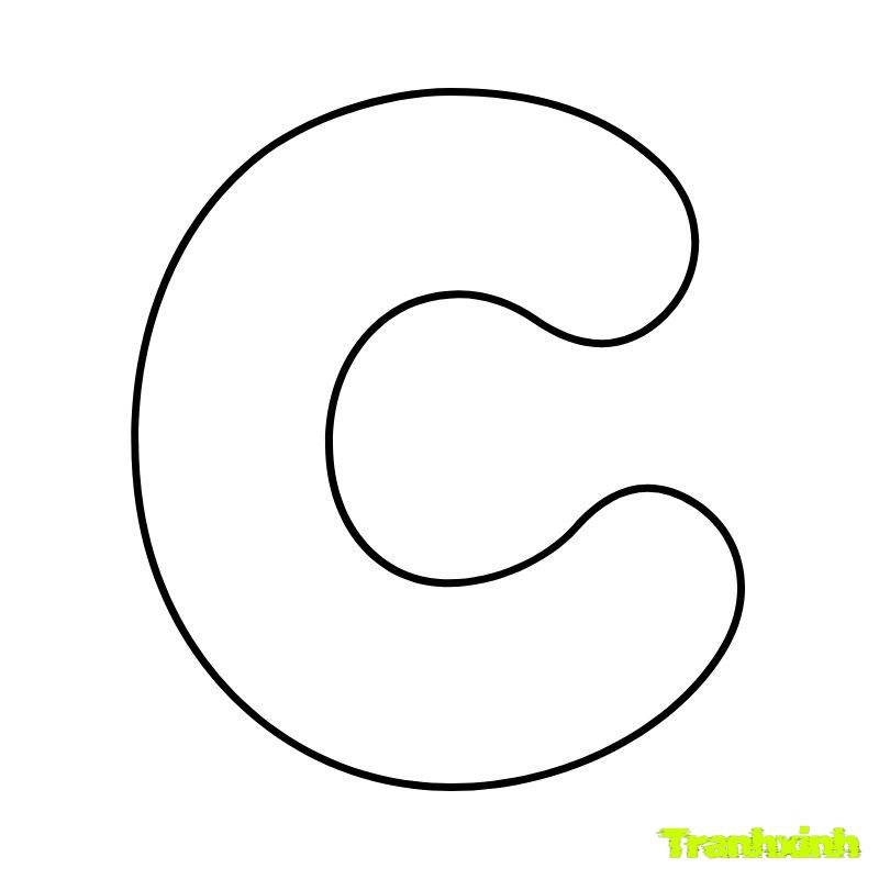 tranh tô màu chữ cái c