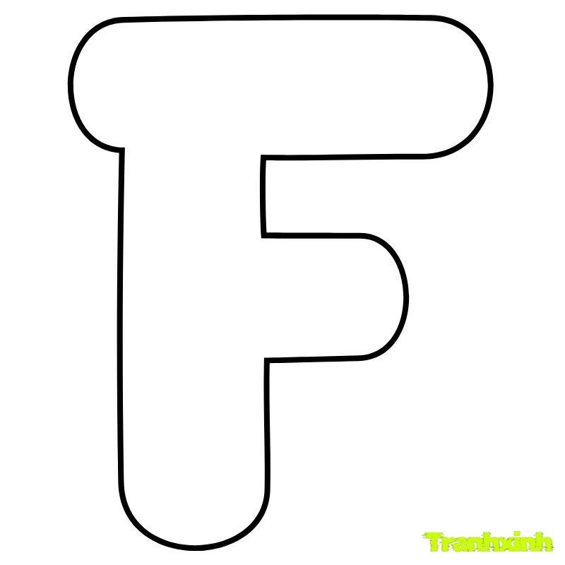tranh tô màu chữ cái f