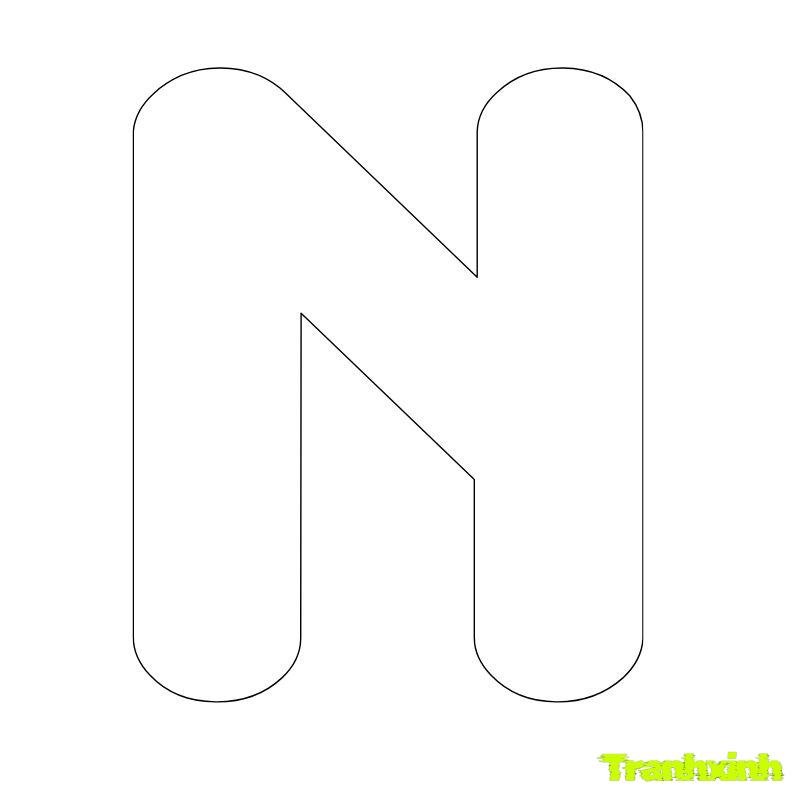 tranh tô màu chữ cái rỗng