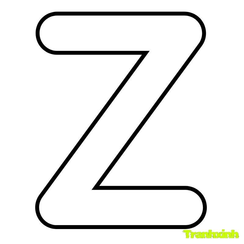 tranh tô màu chữ cái z