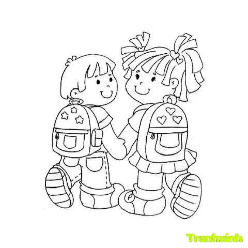 tranh tô màu chủ đề bản thân 3 4 tuổi