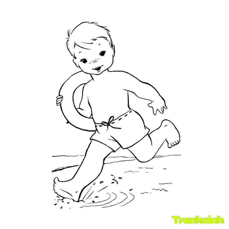 tranh tô màu chủ đề bản thân 4 5 tuổi