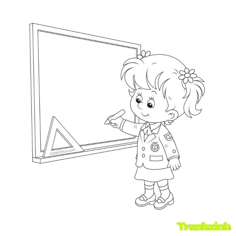 tranh tô màu chủ đề bản thân các bộ phận cơ thể bé