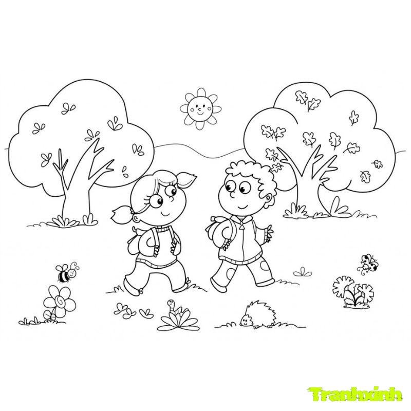 tranh tô màu chủ đề bản thân hd