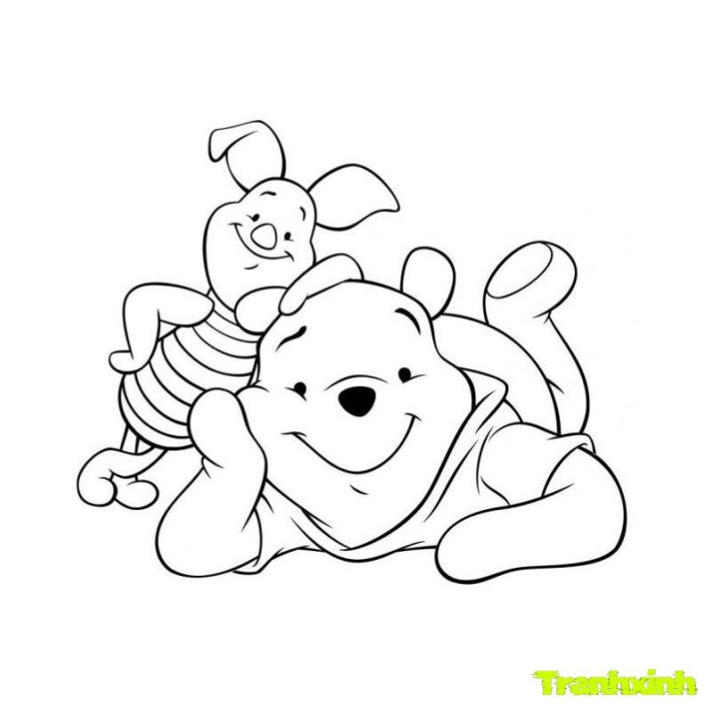 tranh tô màu chủ đề bản thân hoạt hình