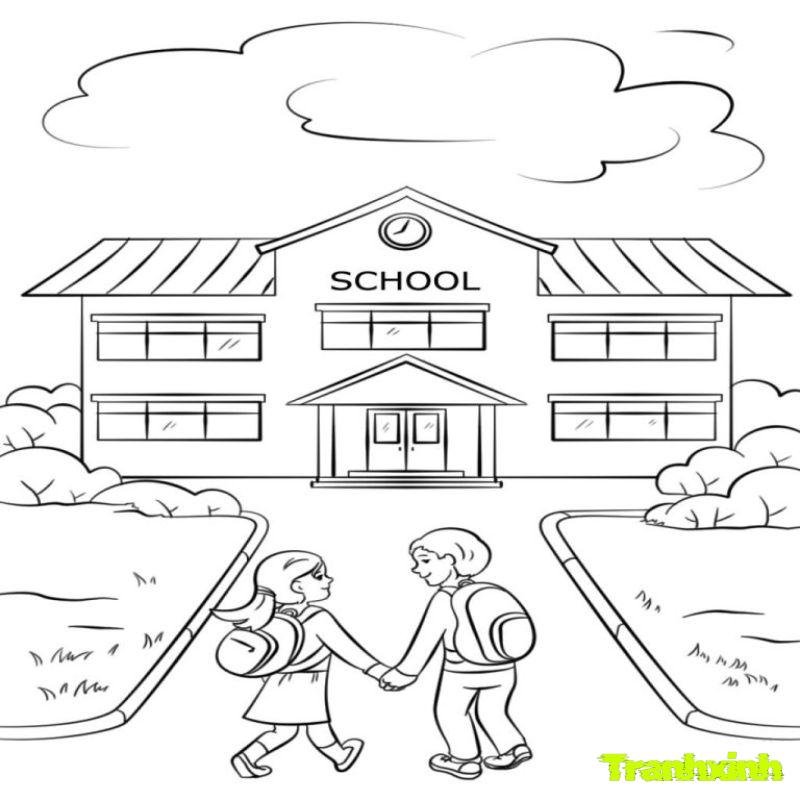 tranh tô màu chủ điểm trường mầm non