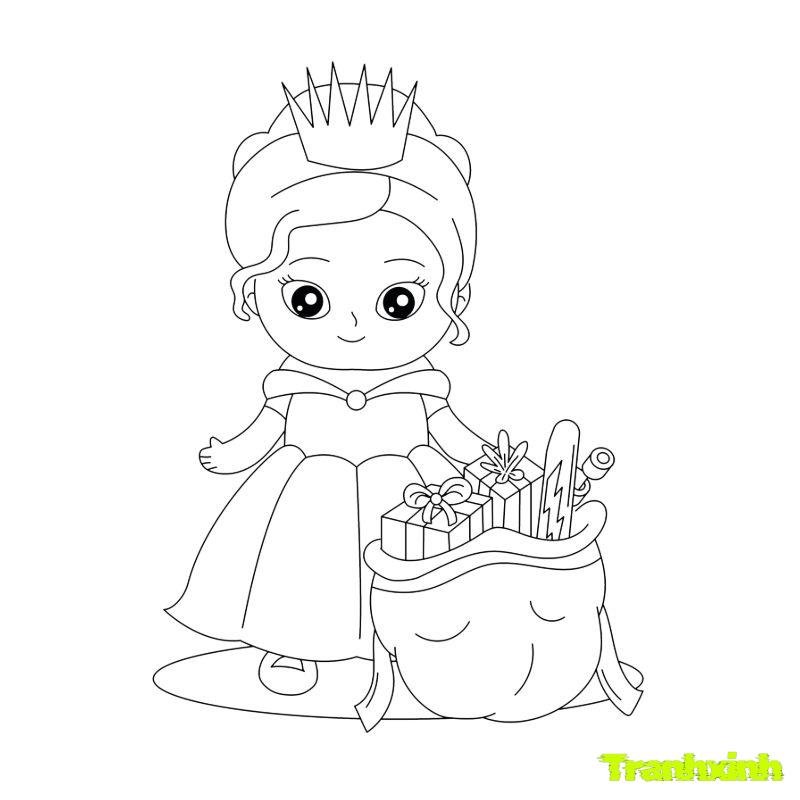 tranh tô màu cô gái 8k