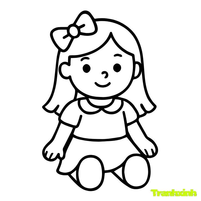 tranh tô màu cô gái anime