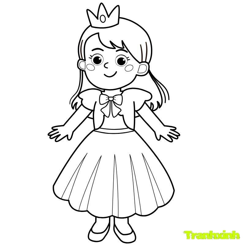 tranh tô màu cô gái chibi