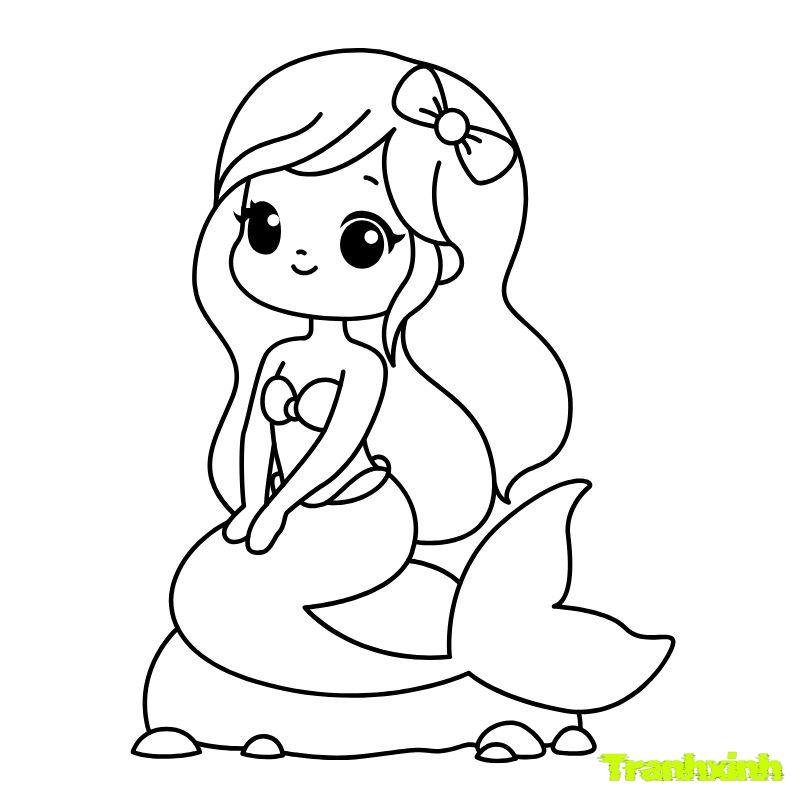 tranh tô màu cô gái đẹp