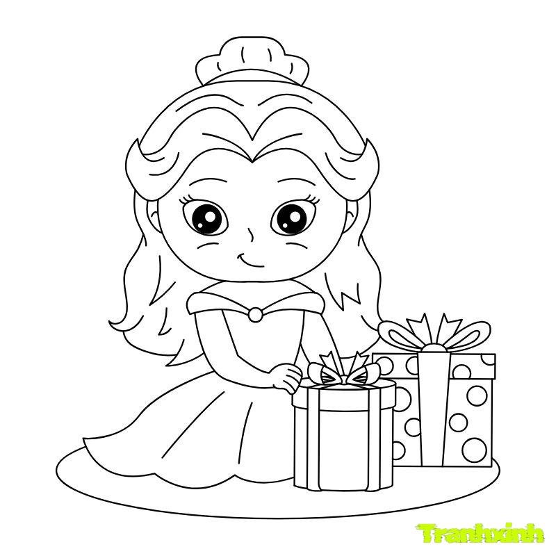 tranh tô màu cô gái thời trang